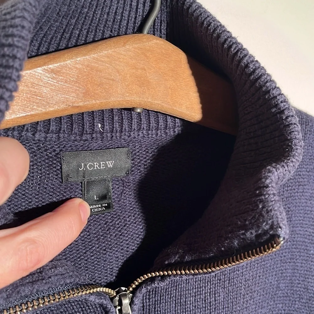 J. Crew Cotton/Cashmere Blend Knit Half Zip